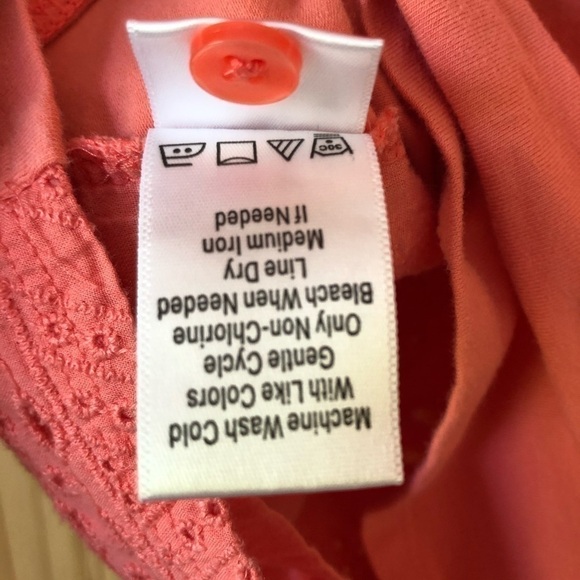 Coldwater Creek eyelet front button back top size M - Picture 8 of 11